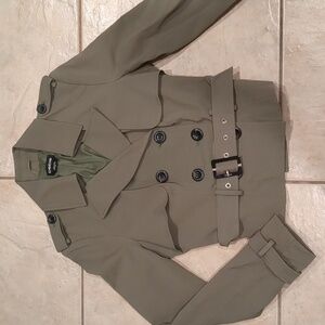 Bebe Military Style Crop Jacket Size Small